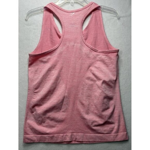Gymshark Women’s Seamless Racerback Tank Top Sz L Pink  Athletic Workout Stretch - Picture 2 of 5